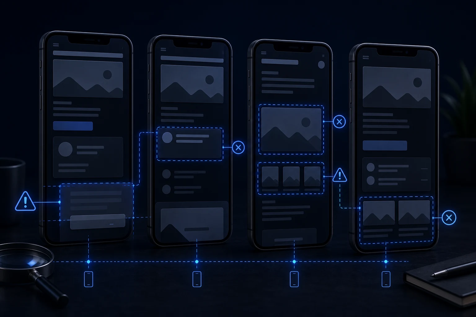 Squarespace mobile layout problems on an AI-built website
