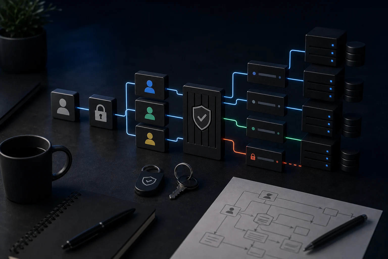 Authentication and authorisation check for an AI-built app