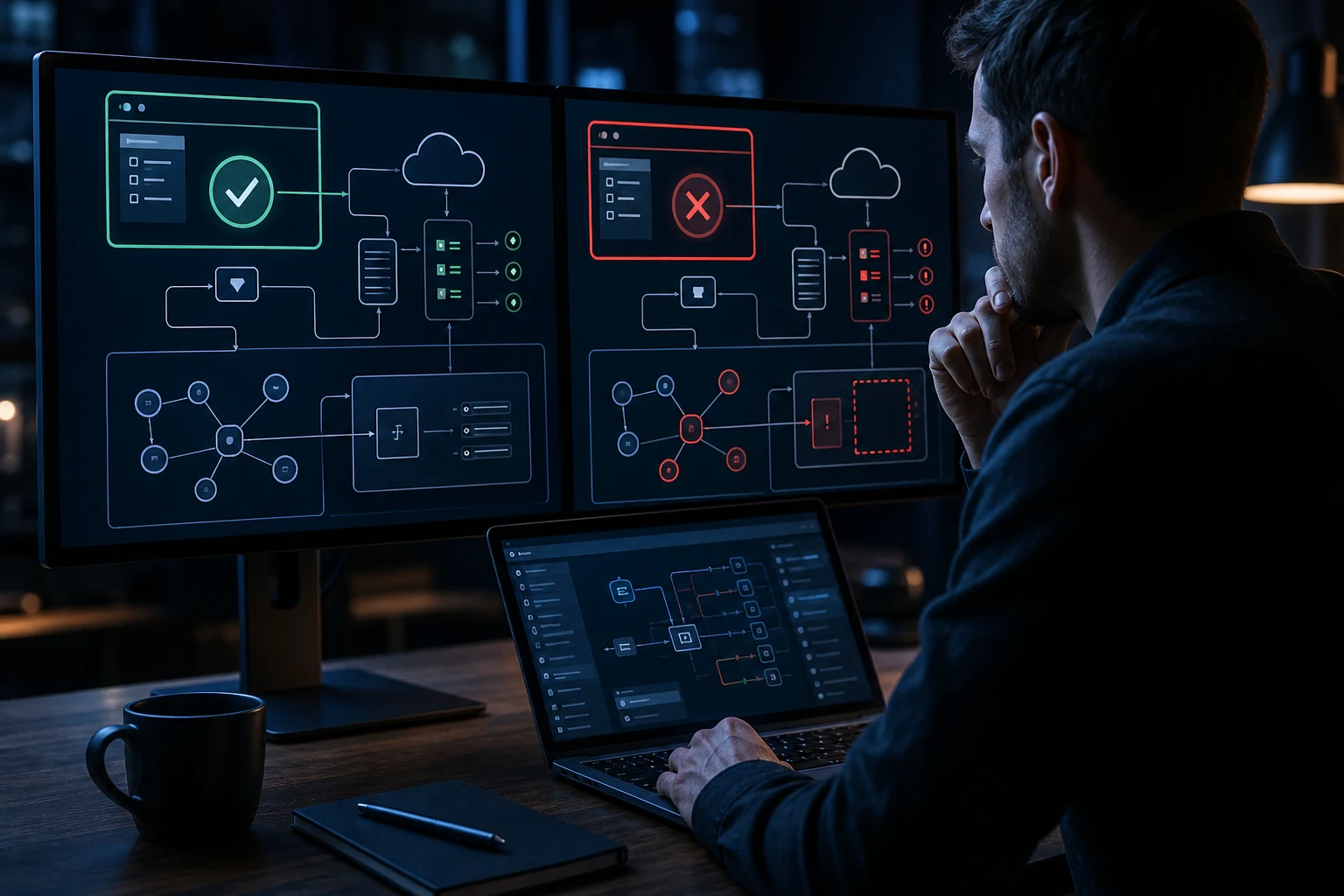 Preview and live production deployment settings being compared during AI app diagnosis