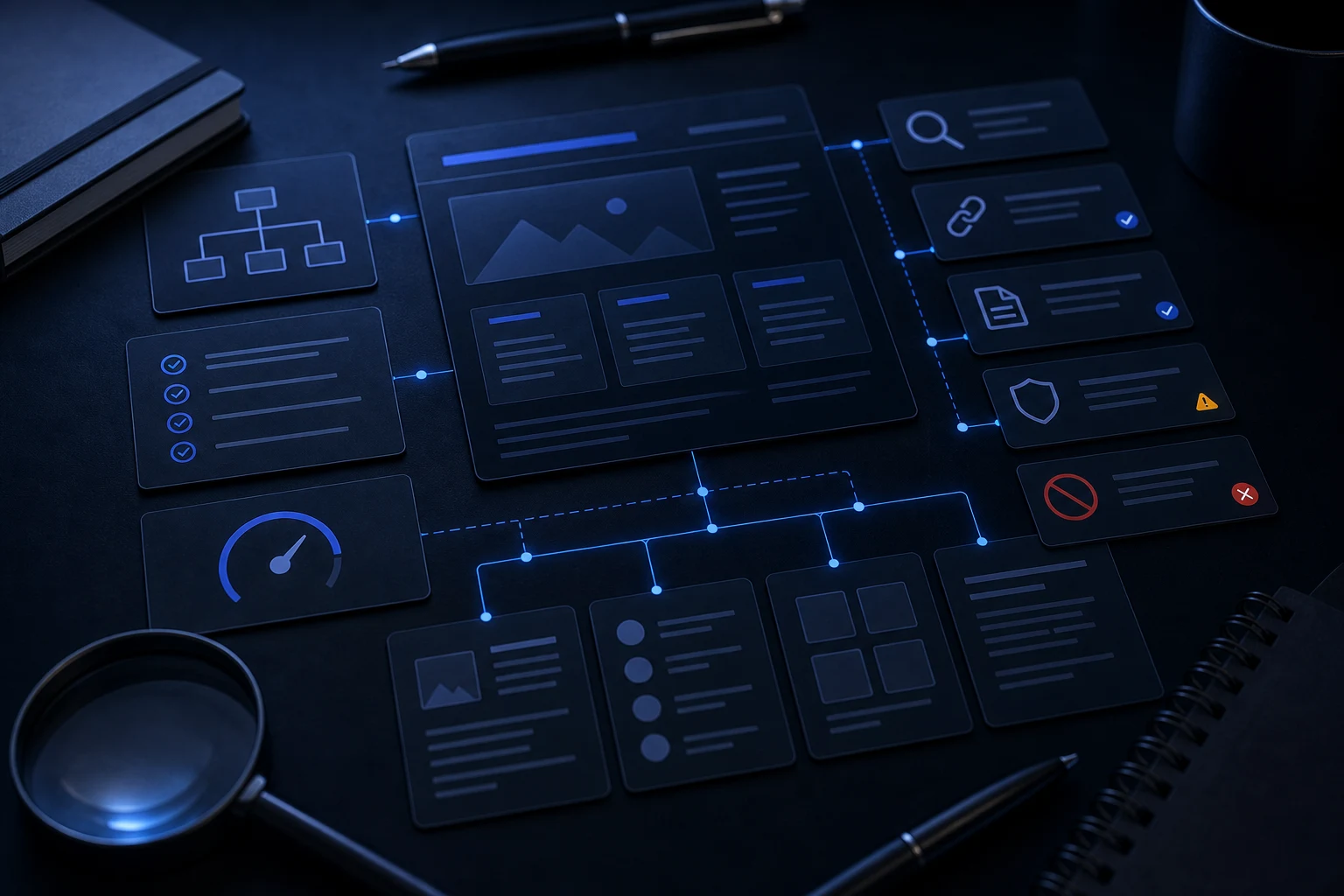 SEO diagnosis of AI-generated website content