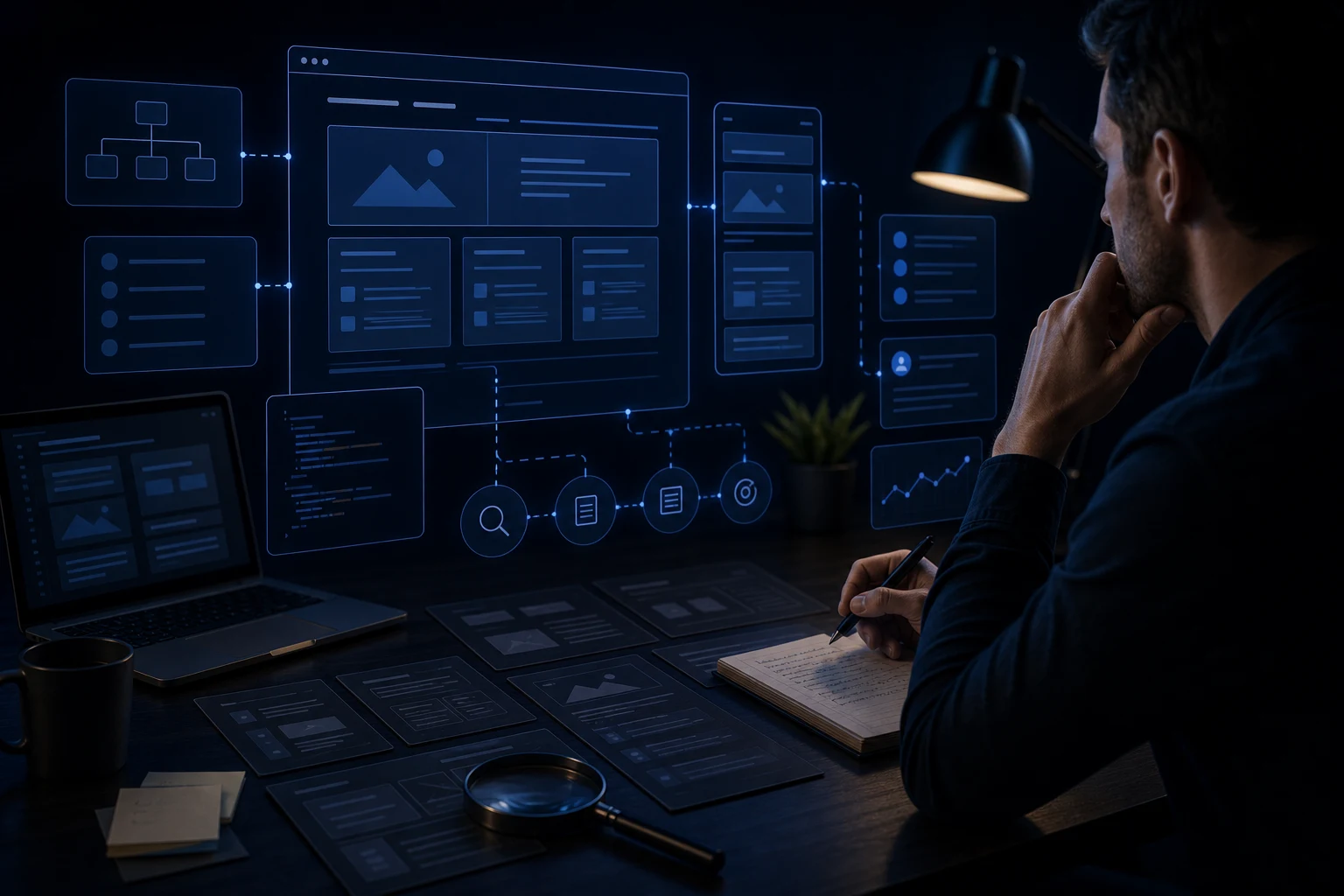 AI website SEO audit in progress