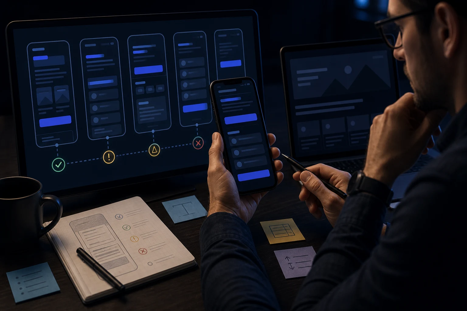 Reviewing the mobile version of a Durable AI website